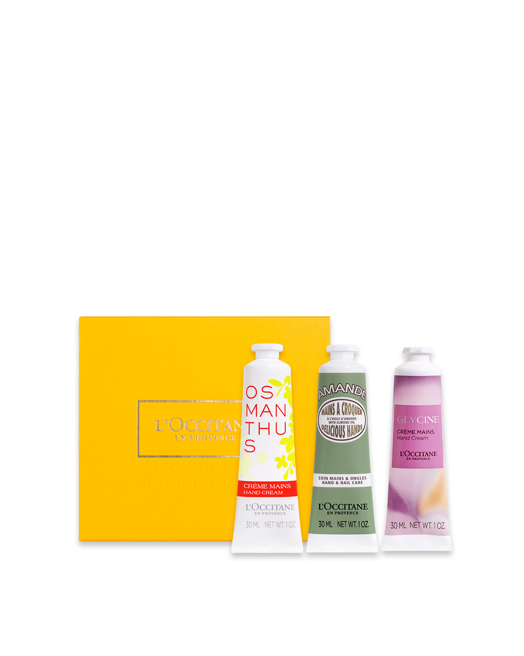 Combo Creme de Mãos: Amêndoa, Osmanthus e Glycine